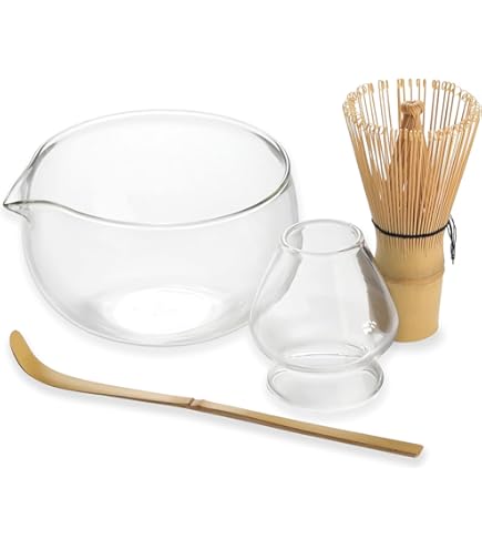 Amazon | ガラス製透明茶碗 お点前セット 抹茶道具 茶道具 茶碗 透明